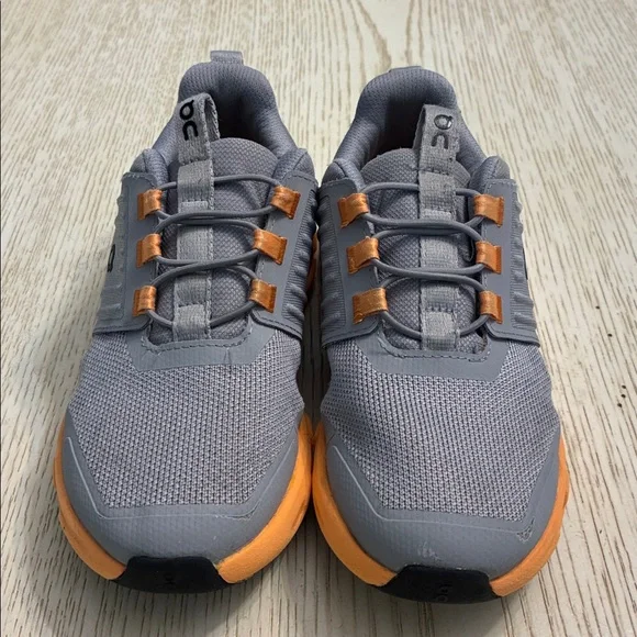 Little Kids OnCloud On Cloudswift Running Sneaker Shoes (Grey/Orange) - Picture 2 of 11